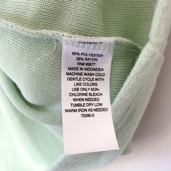 A.N.A. Mint Green Off The Shoulder Sweatshirt Blouse - Picture 4 of 6